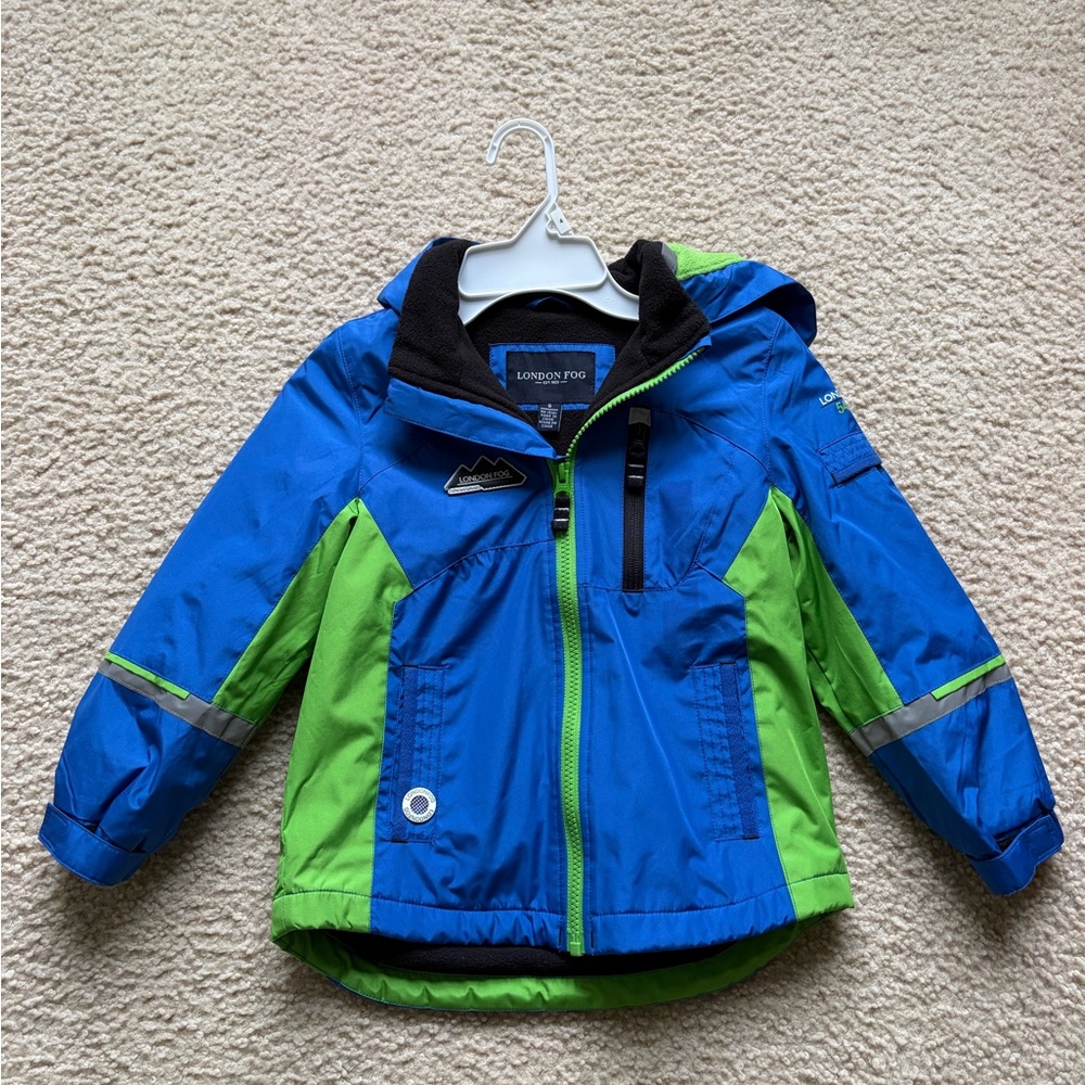 London Fog Blue and Green Kids Jacket